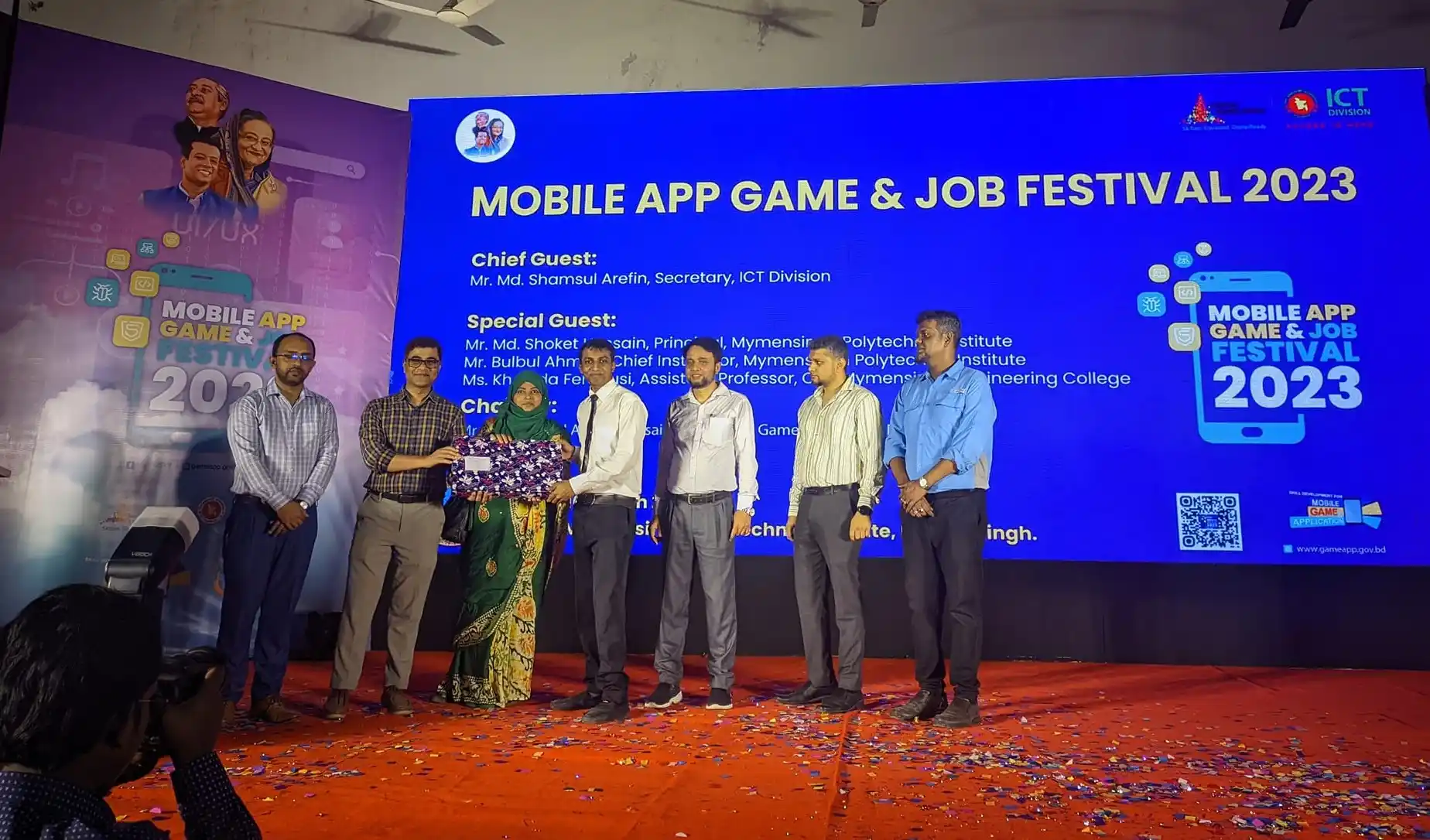 Softsasi team celebrating their Championship win at the National Mobile App Game and Job Festival 2023